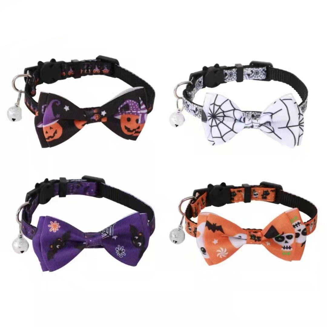 Collar de Halloween para Gatos con Lazo y Cascabel